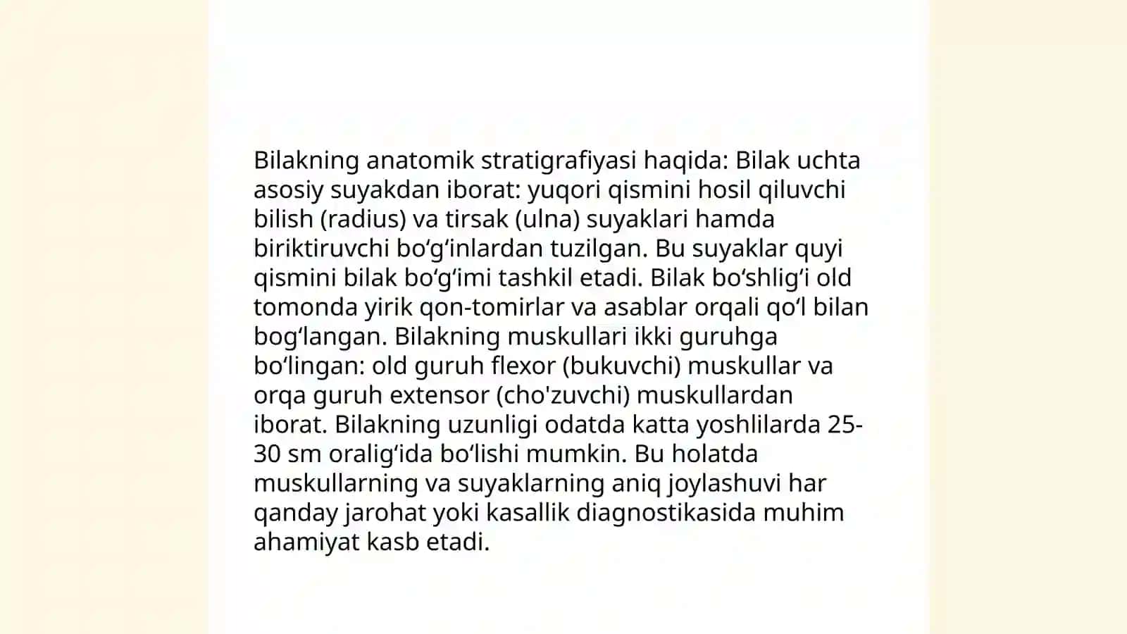 Bilak tirsak va qoʻl panja suyaklari 4