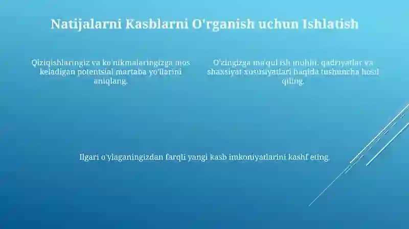 O‘quvchilarni kasbga yo‘llashda qiziqishlarini aniqlash anketasi 4