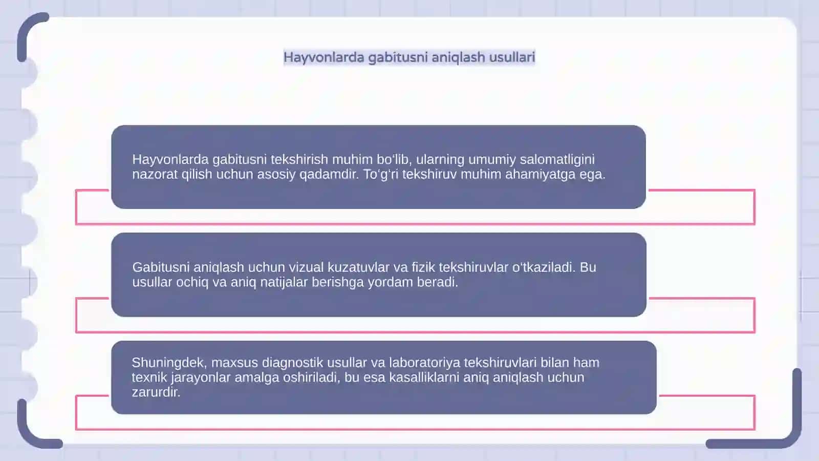 Hayvonlarda Gabitusni tekshirish 4