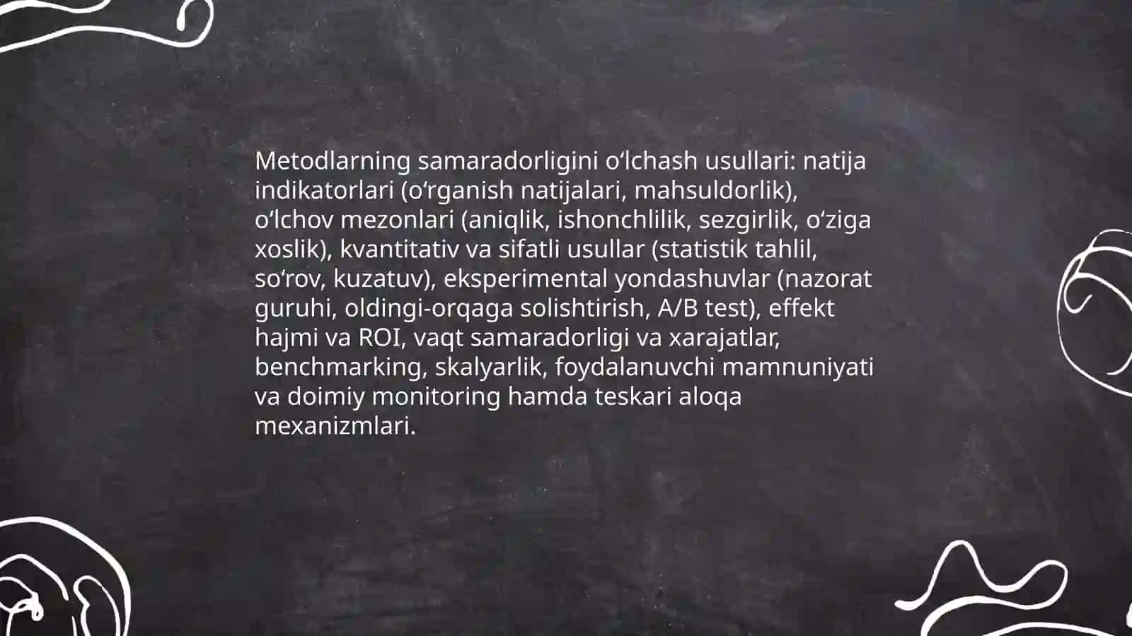 Metodlarni baholash va tanlash 4