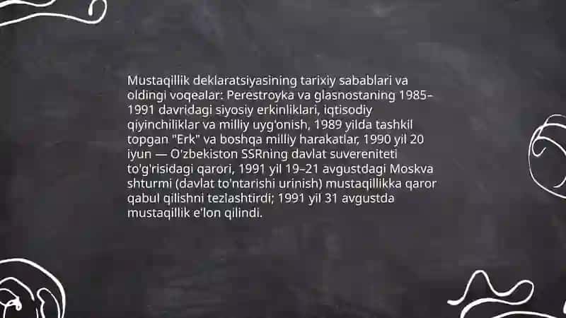 Mustaqillik deklaratsiyasining qabul qilinishi va uning tarixiy ahamiyati 4