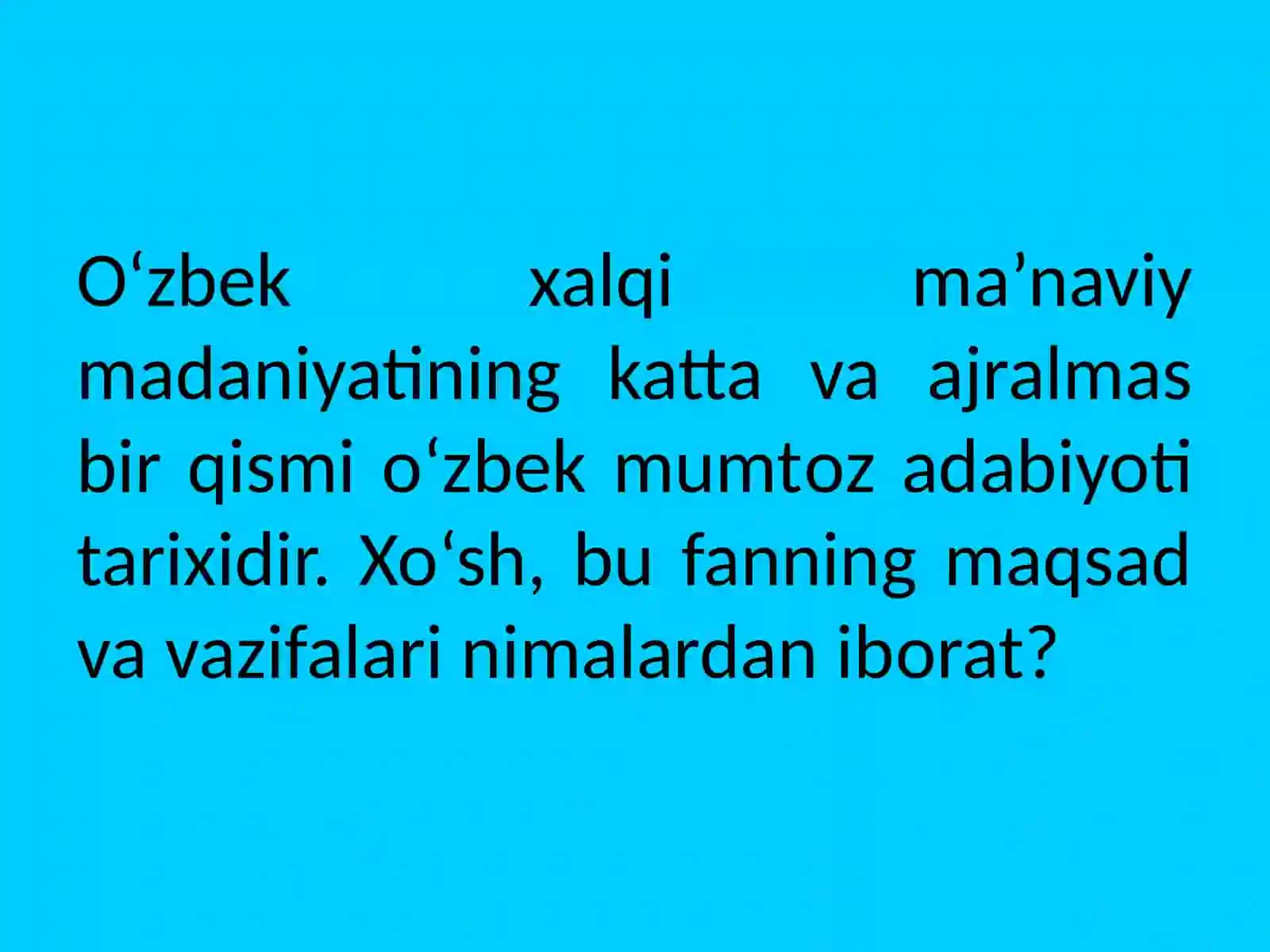 Mumtoz adabiyotga kirish kursining maqsad va vazifalari 4
