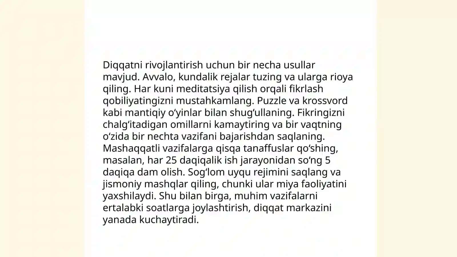 Diqqat va Sezgi 4