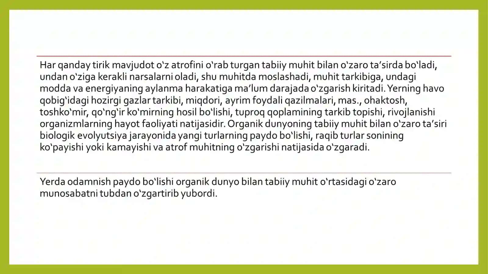 ATROF MUHITNI O'RGANISH 4