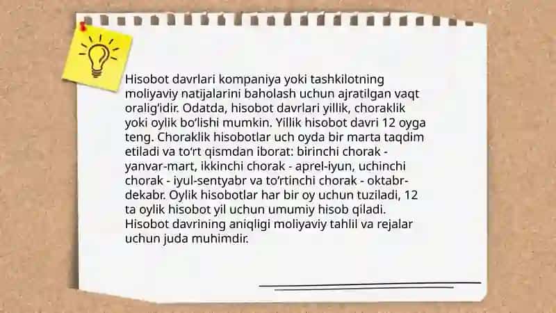 Hisobotlar hisobi 4