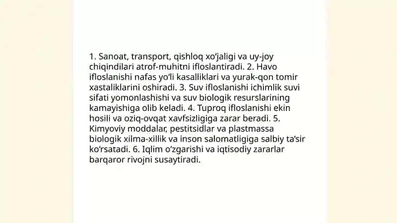 Tabiat inson va jamiyat ekologiyasi 4