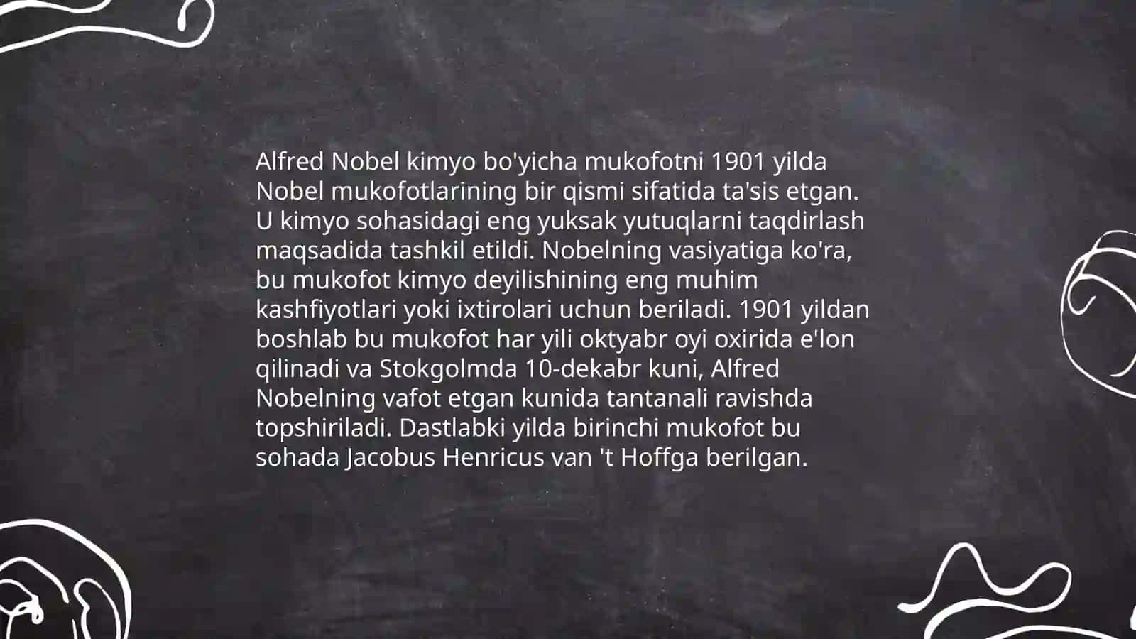 Kimyodan Nobel mukofoti sovrindorlari 4
