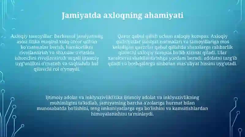 Etikaning Mohiyati Va Ahamiyatini Órganish 4