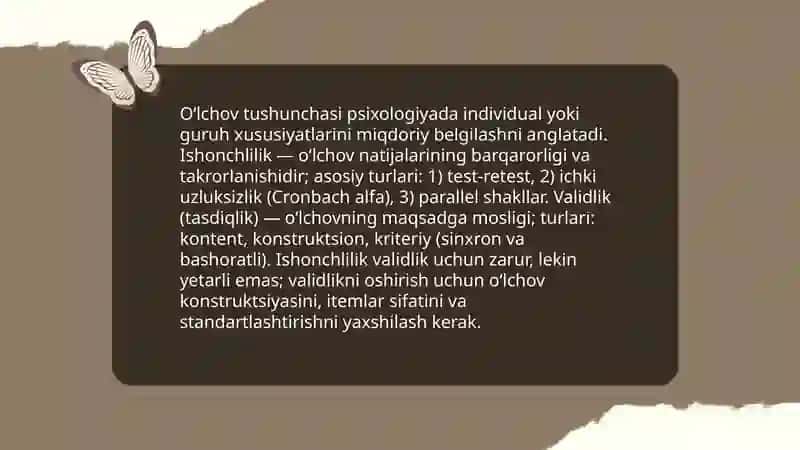 Psixologik oʻlchov 4