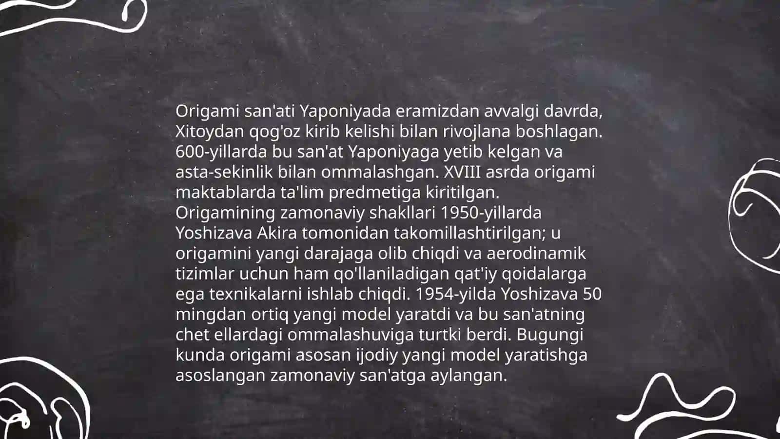 Origami san'ati tarixi va texnikasi 4