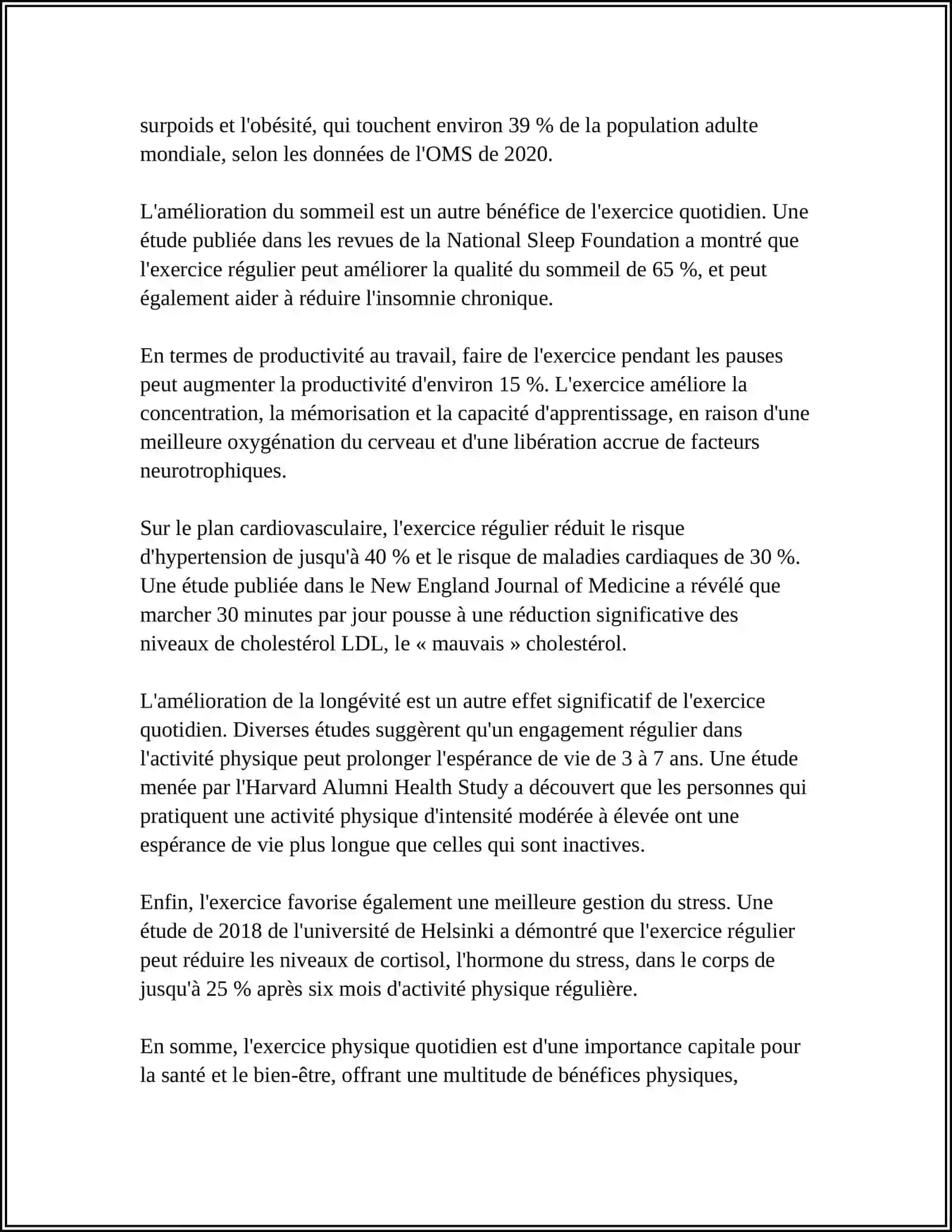 LA SANTE ET LE SPORT 4