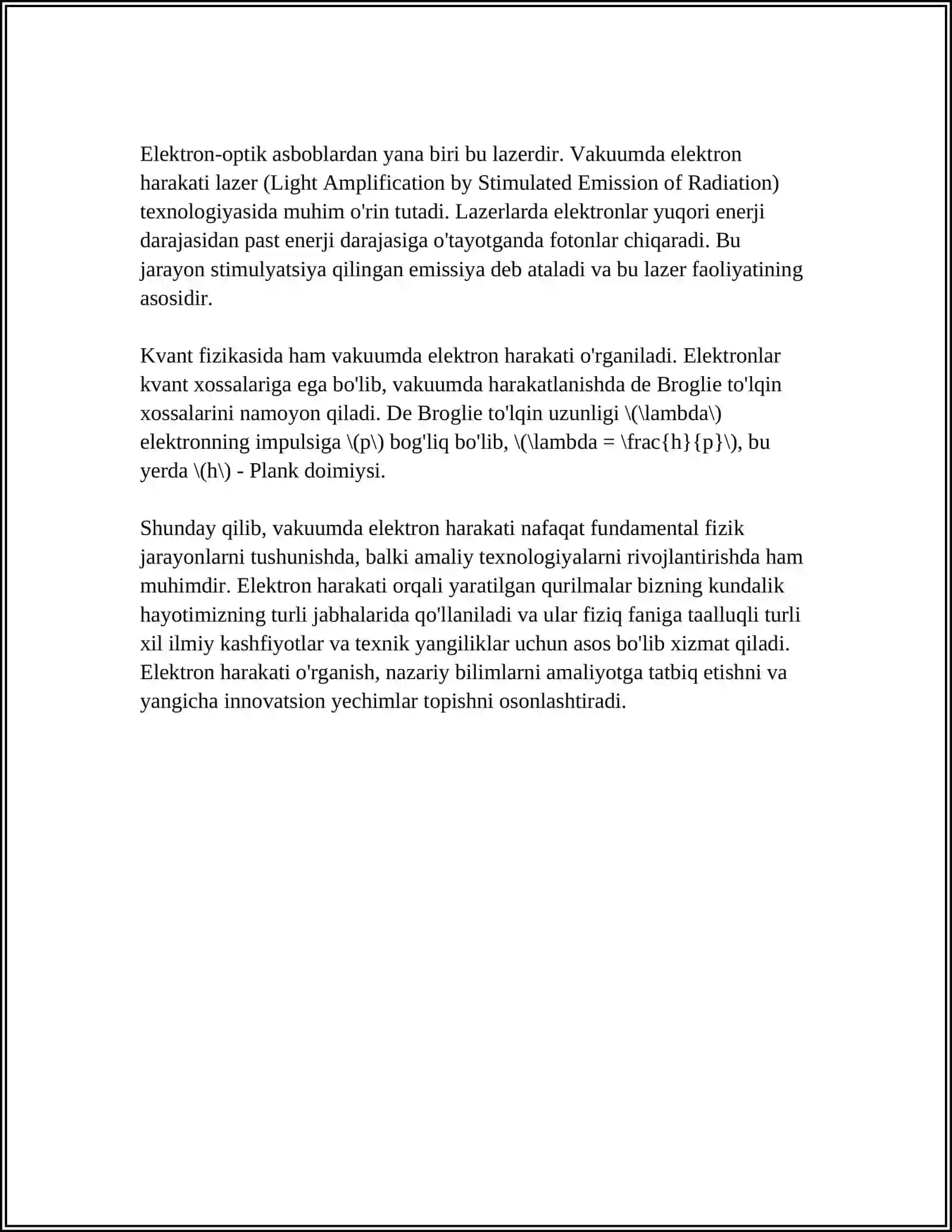 VAKUUMDA ELEKTR TOKI 4