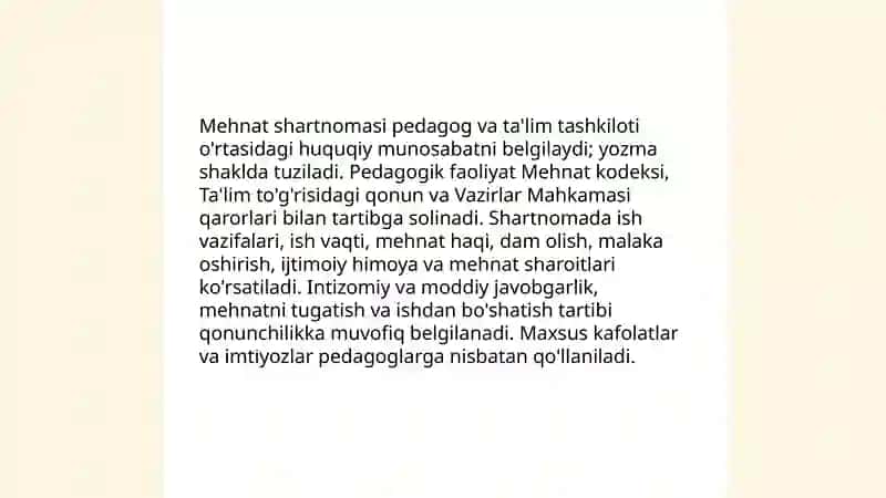 Pedagog xodimlarining huquqiy maqomi 4