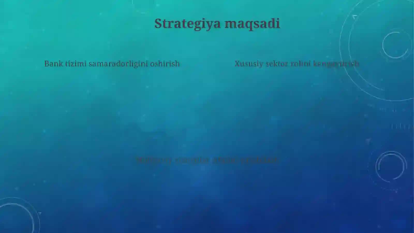 Bank tizimini isloh qilish strategiyasi 4