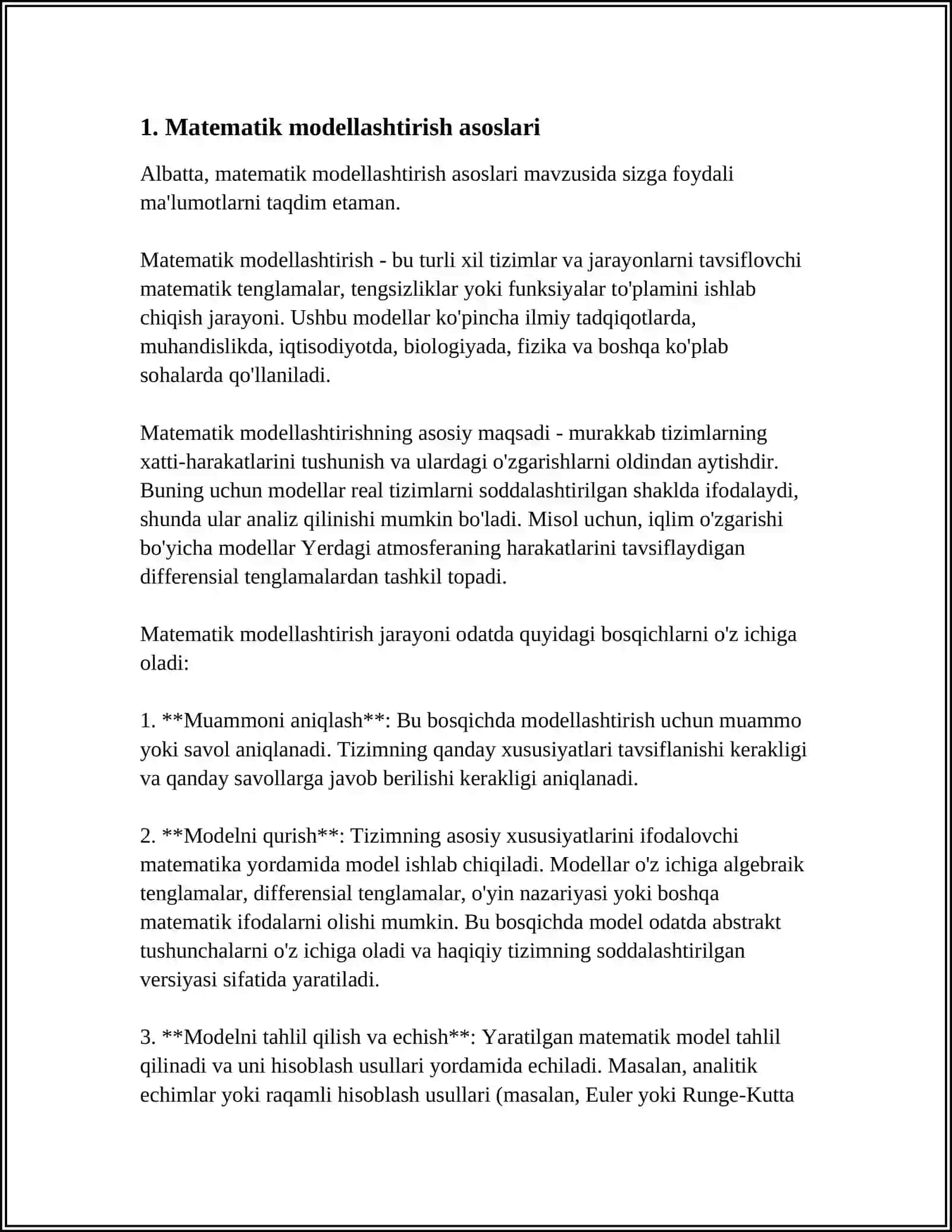 MATEMATIK MODELLASHTIRISH 4