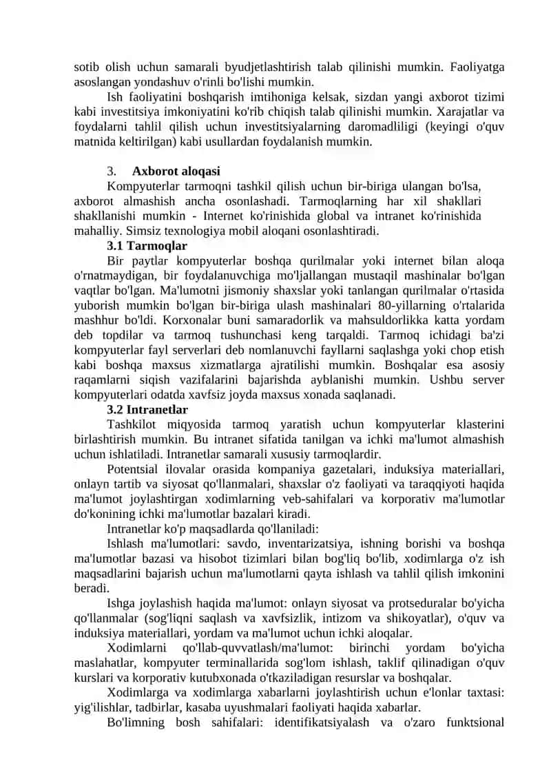 AXBOROTNI BOSHQARISH 4
