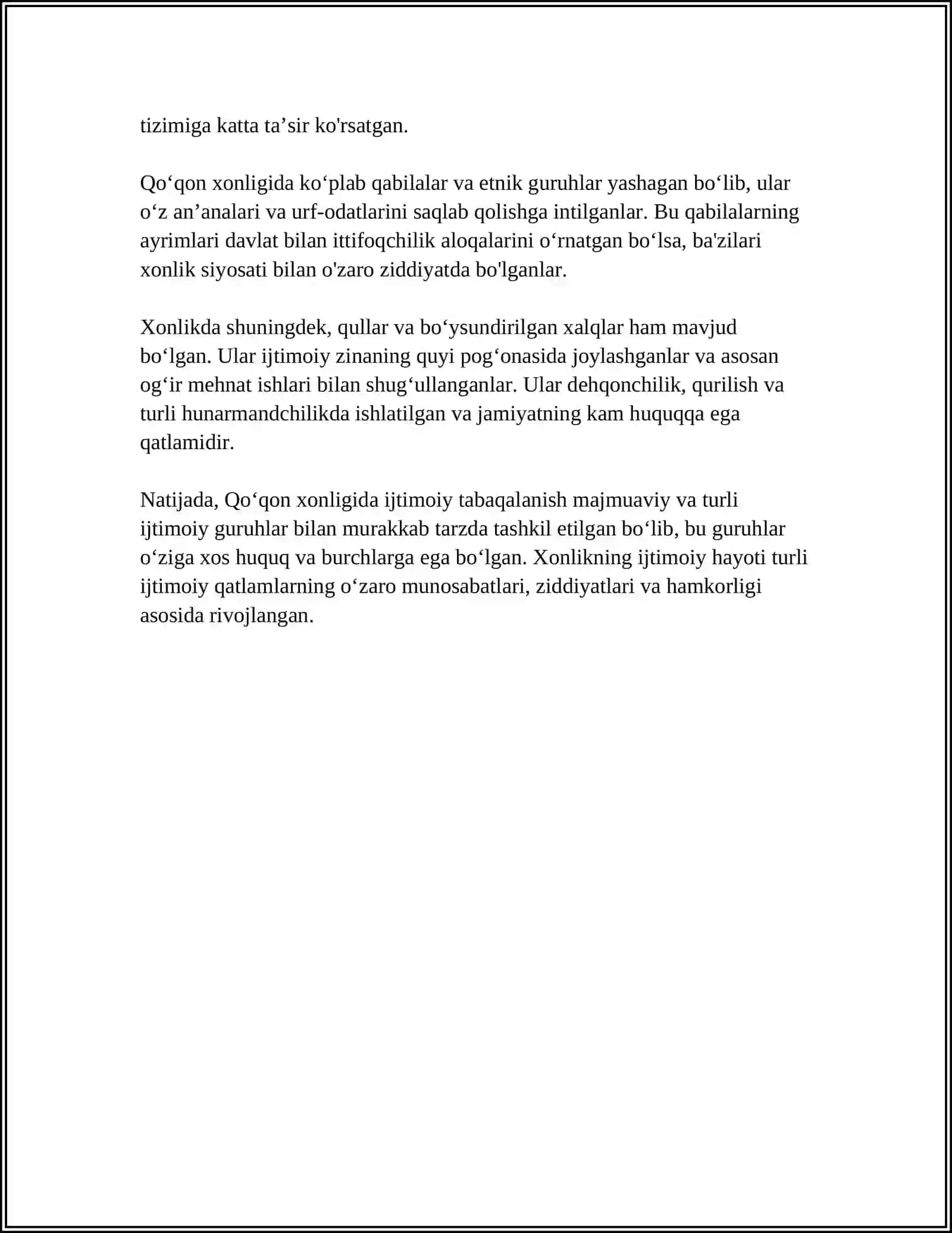 QOʻQON XONLIGIDA IJTIMOIY-IQTISODIY HAYOT 4