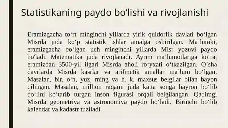 Statistika fanining predmeti va uslubi 4