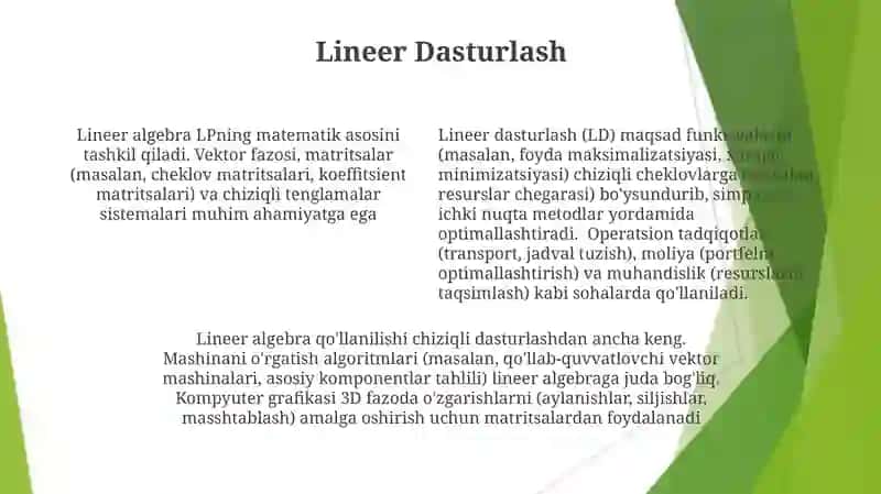 Chiziqli algebra va uning tadbiqlari 4