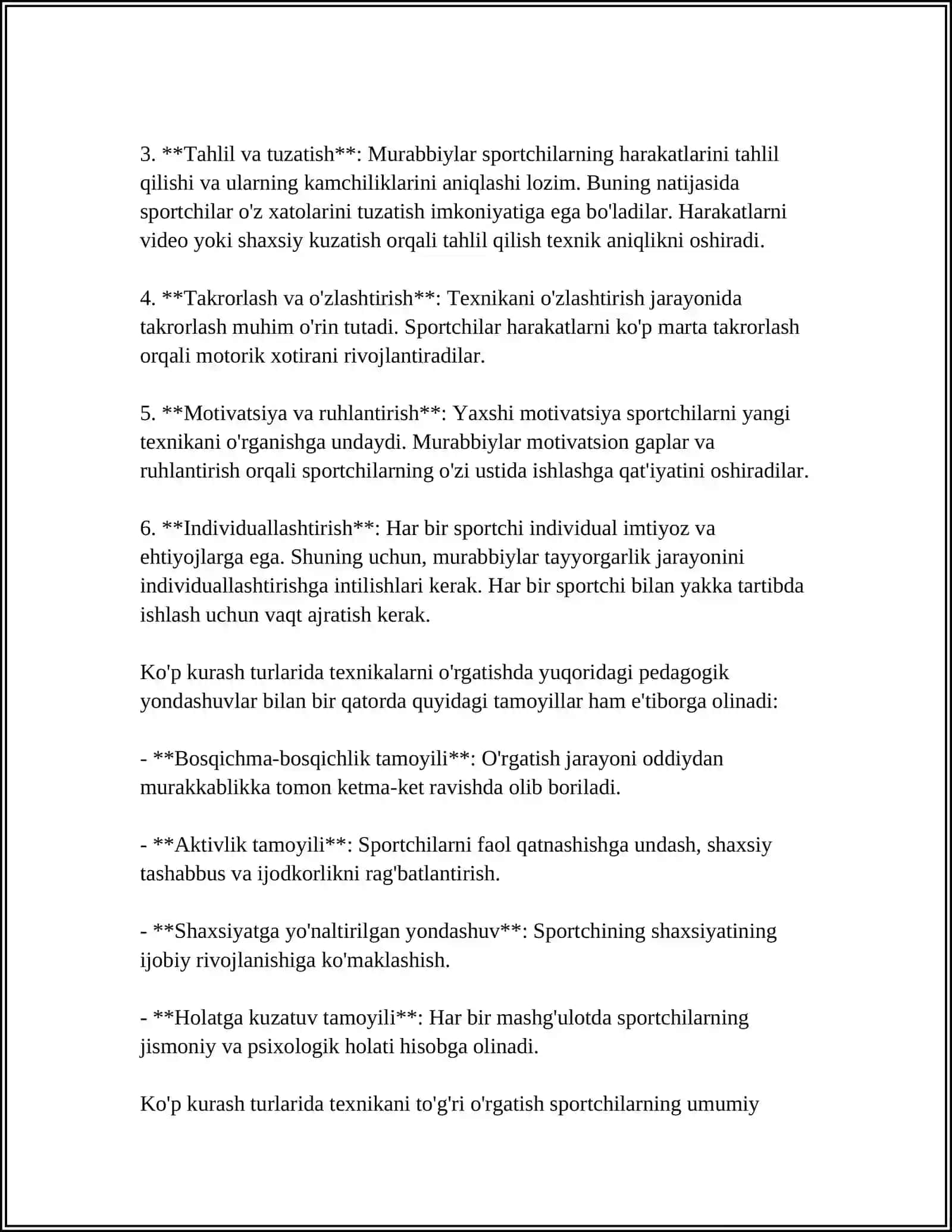 KOʻP KURASH TURLARI TEXNIKASINI OʻRGATISH METODIKASI 4