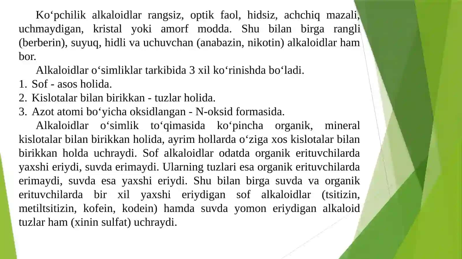 Alkaloidlar, Glikozidlar, Antraglikozidlar 4