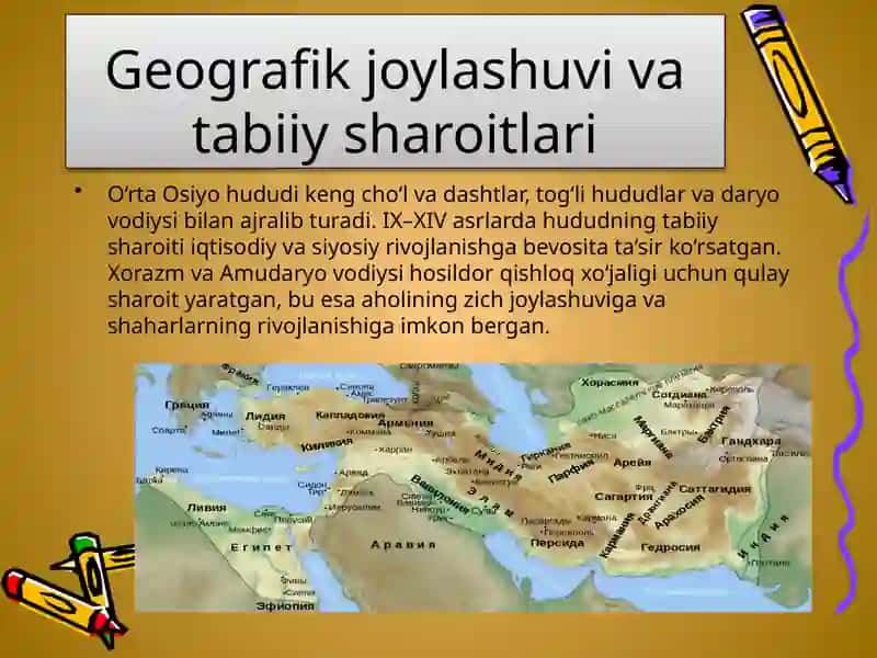 IX–XIV asrlar O‘rta Osiyo tarixiy geografiyasi 4