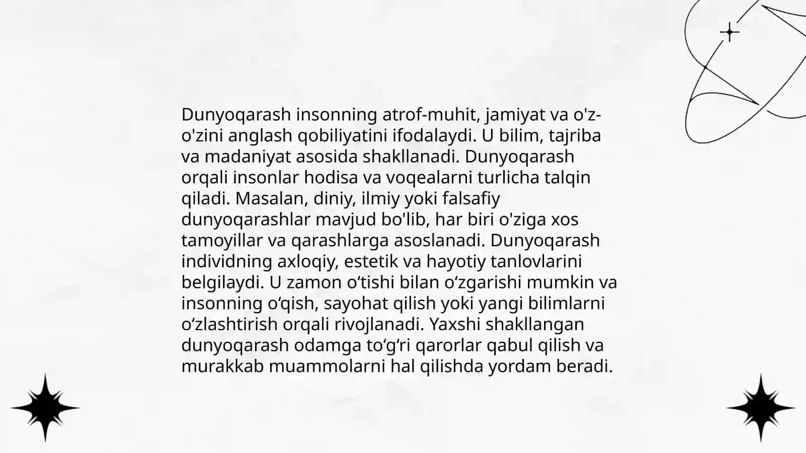 Dunyoqarashning mohiyati,tuzilishi va asosiy funksiyalari 4