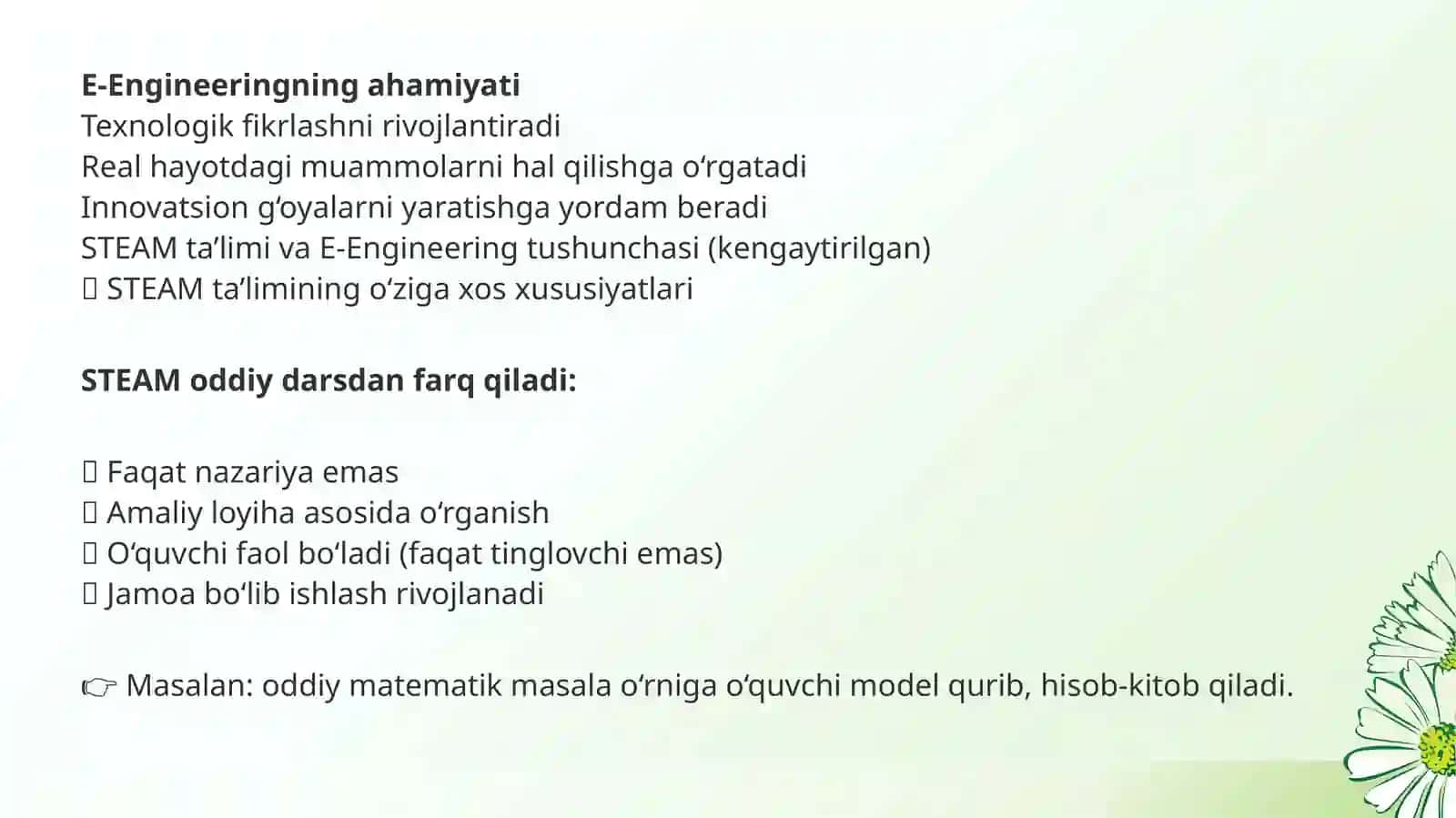 E-Engineering. LEGO – qurilish, konstruksiyalash – STEAM ta’lim moduli sifatida 4