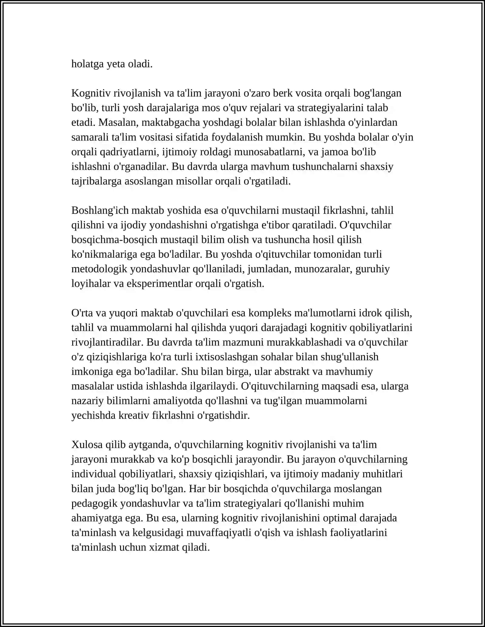 TA'LIM VA TARBIYA JARAYONINING PSIXOLOGIK ASOSLARI 4