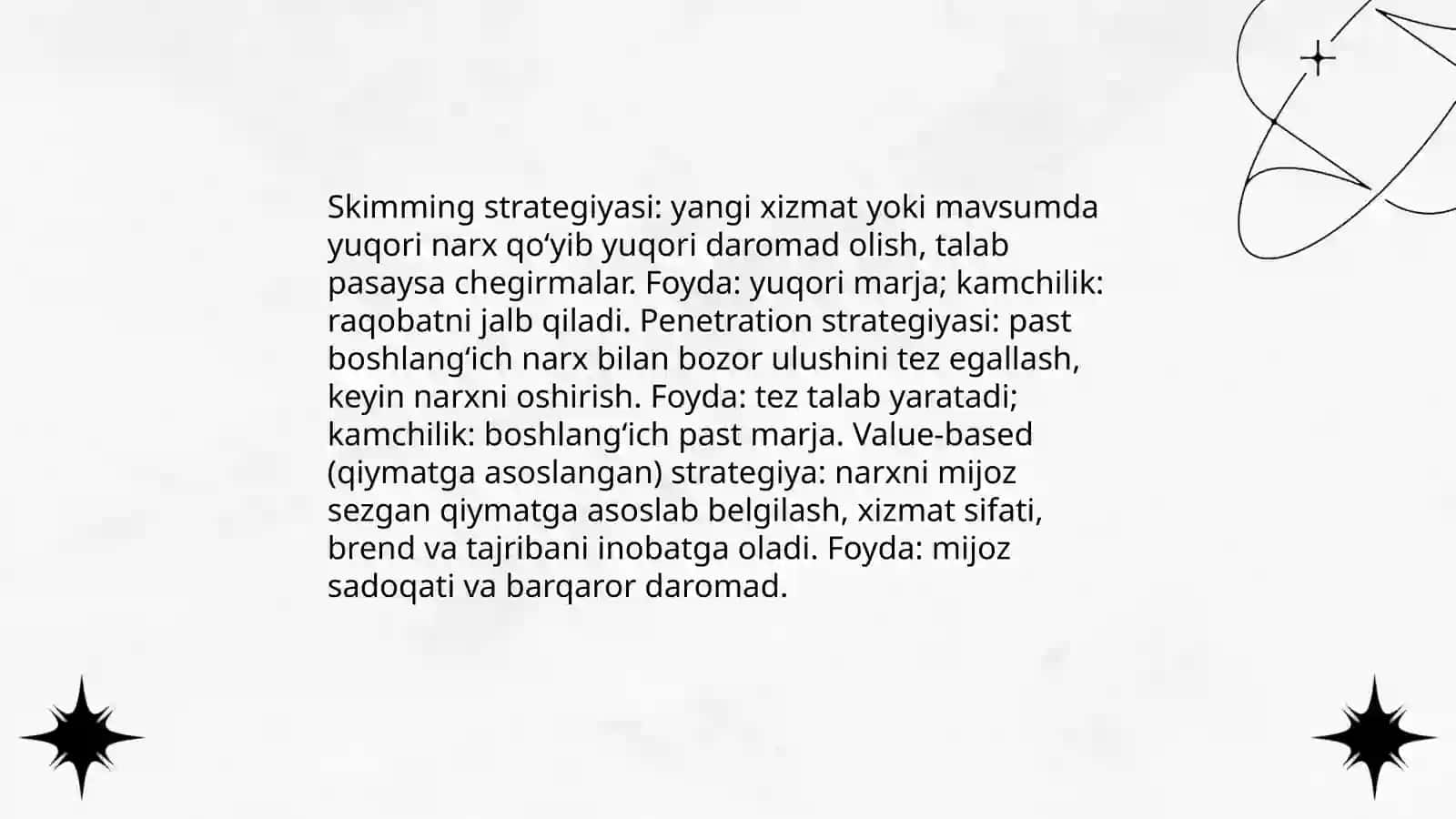 Tariflar va Tarif Siyosati 4