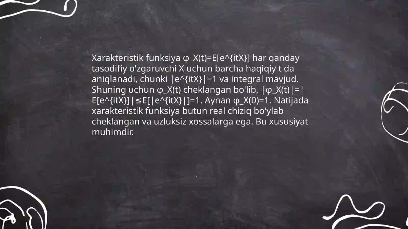 Xarakteristik funksiya va xossalari 4