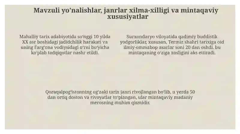 Mahalliy tarix adabiyotlarining nashrqilinishi(tahlili) 4