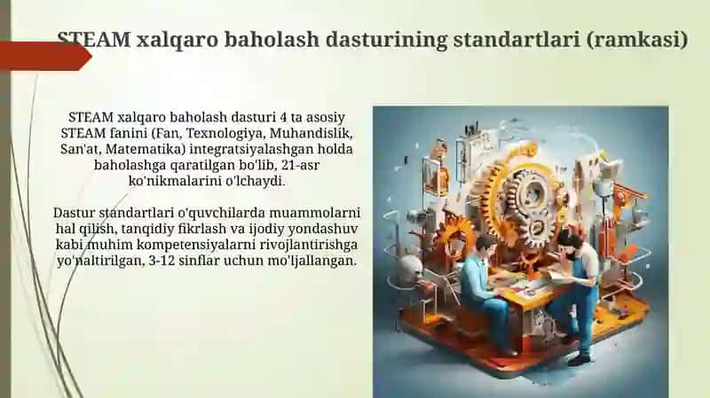 STEAM xalqaro baholash dasturi 4
