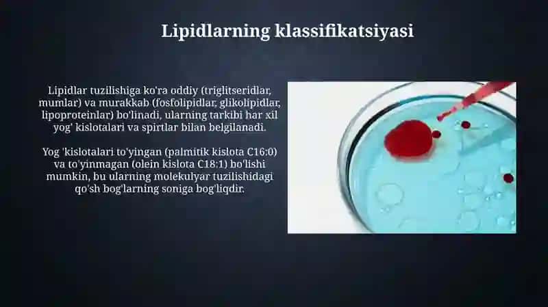 Lipidlarni tashilish shakllari 4