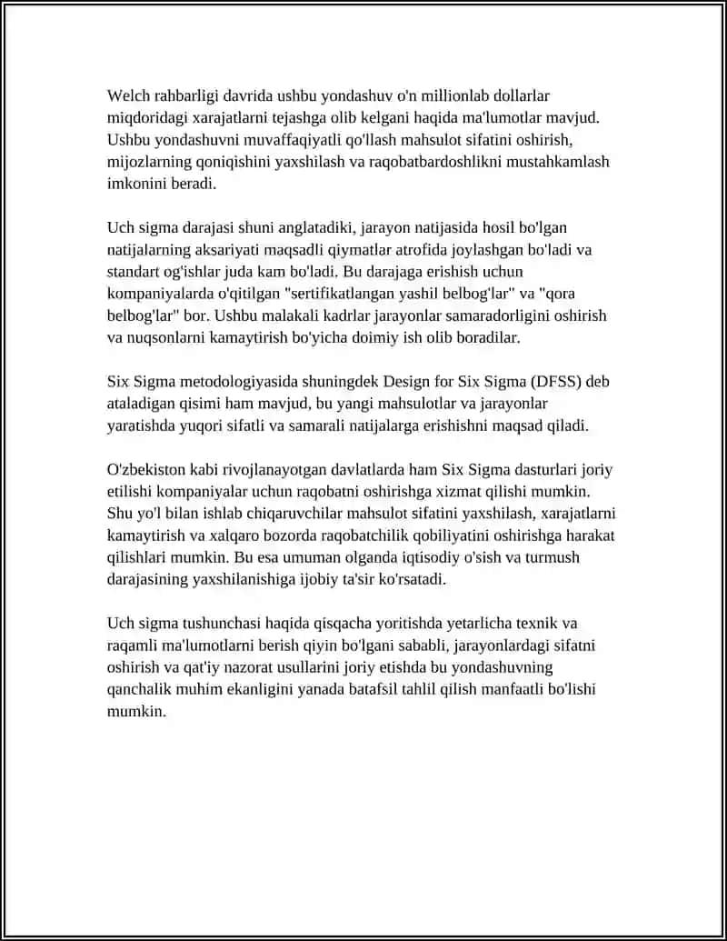 UCH SIGMA QOIDASI 4