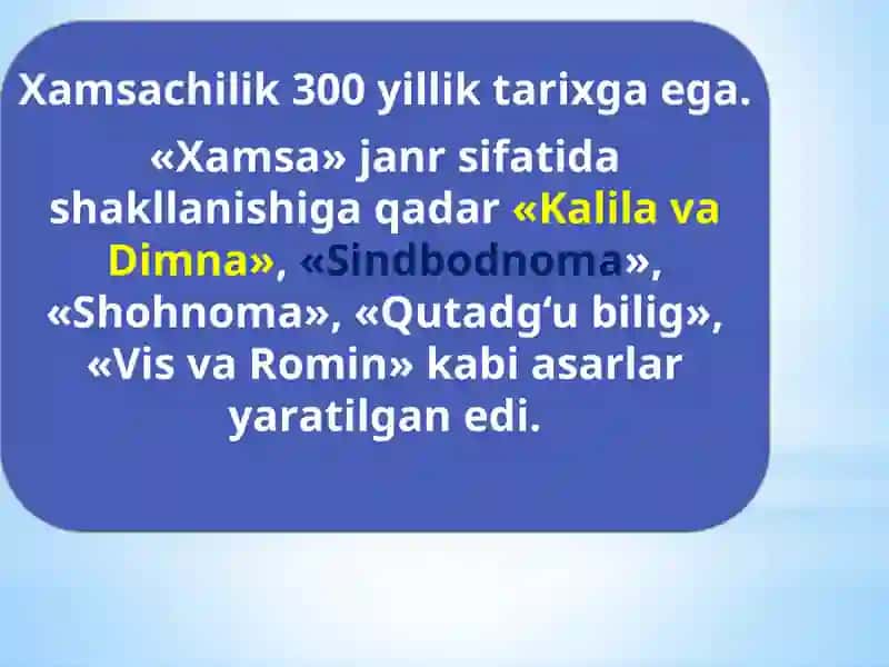 Xamsanavislikan’anasi va Alisher Navoiy “Xamsa”si 4