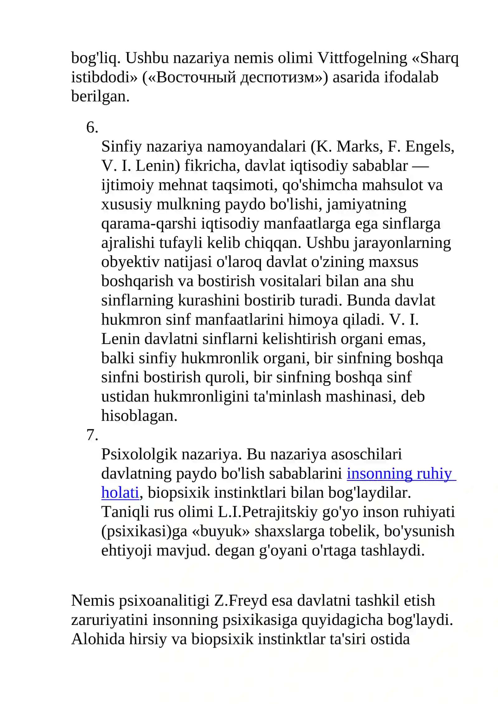 Davlatning kelib chiqishi va mohiyati 4