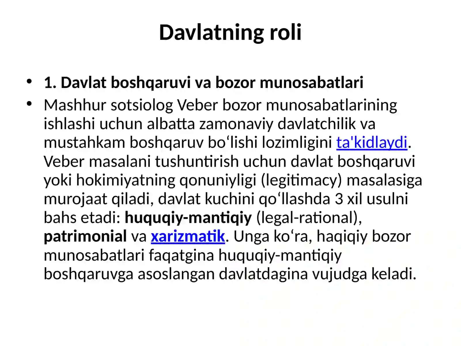 IQTISODIYOTDA DAVLATNING ROLI 4