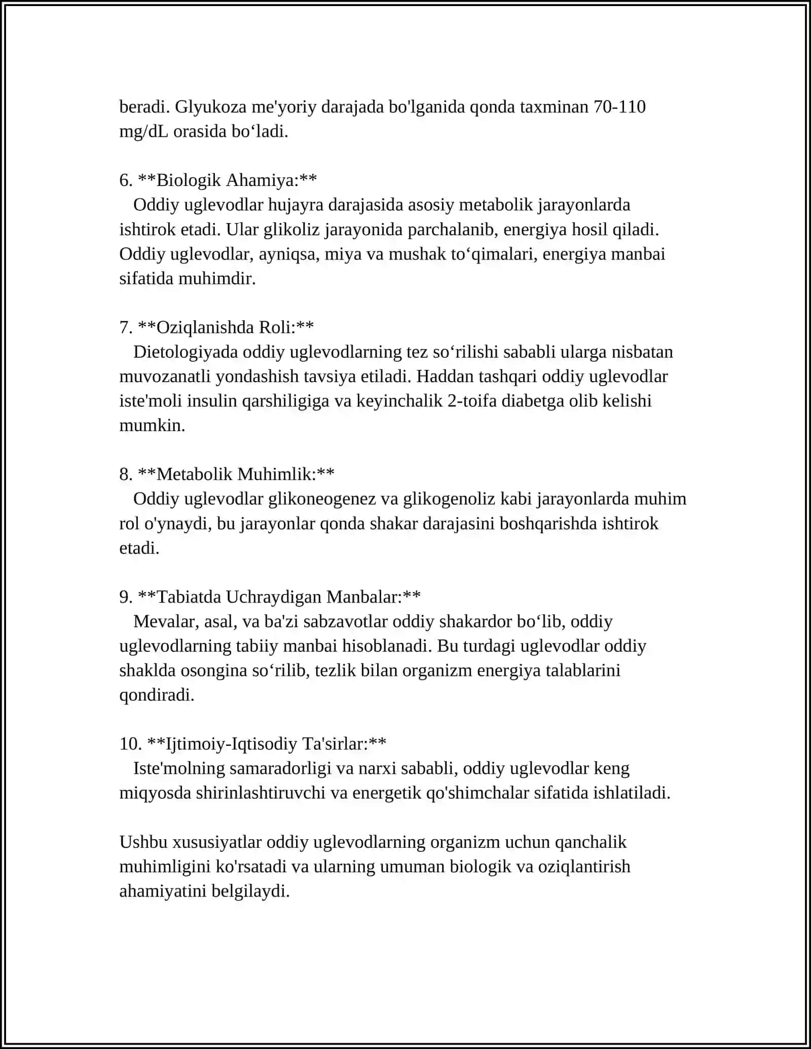 ODDIY VA MURAKKAB UGLEVODLAR 4