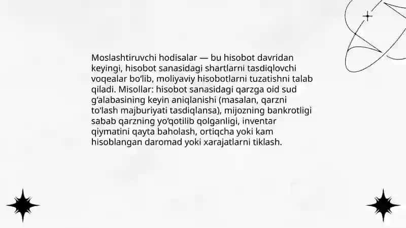 Hisobot davridan keyingi hodisalar 4