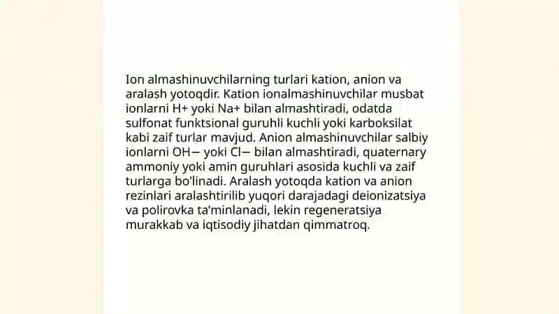 Deionlashgan suv olish texnologiyasi 4