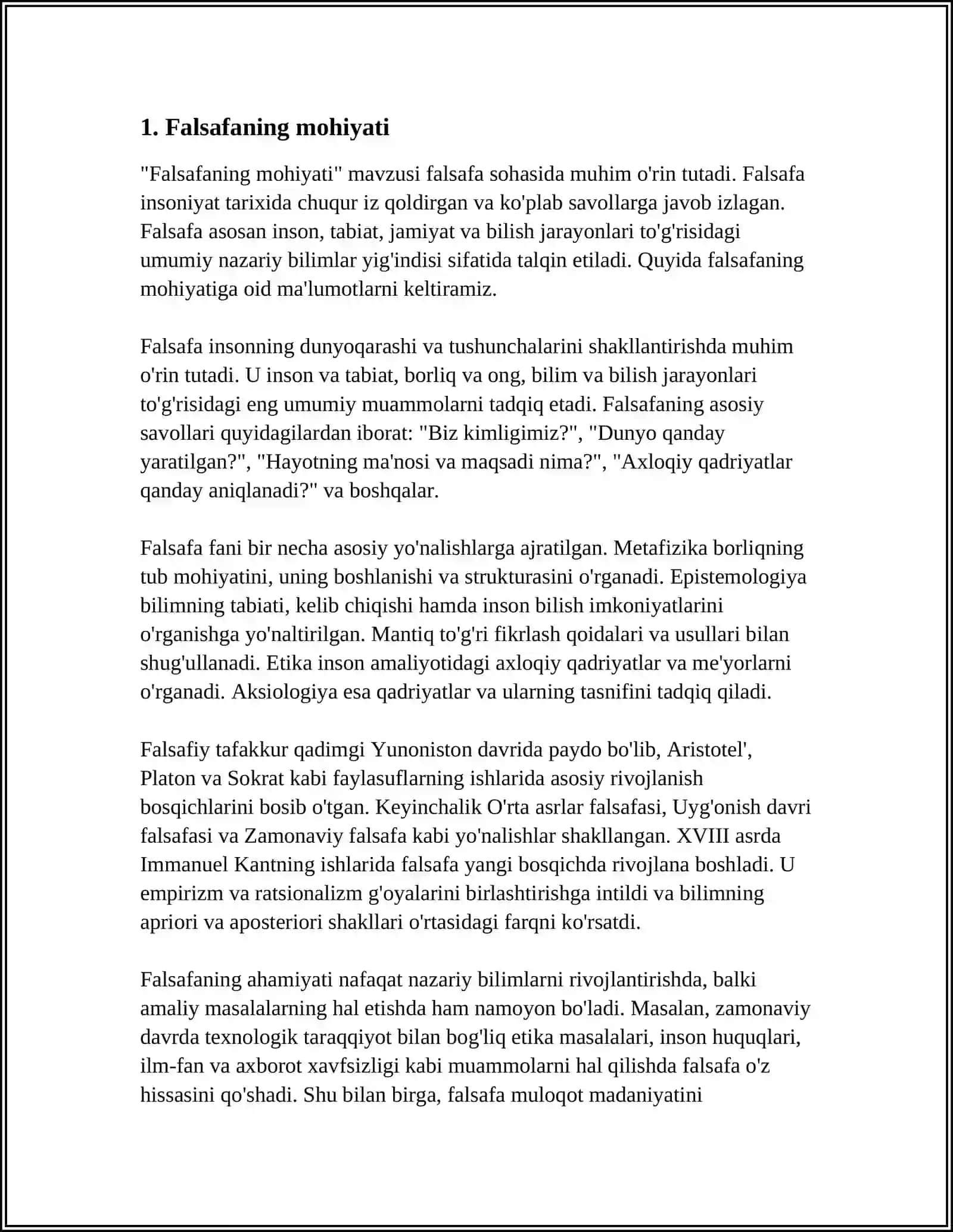 Falsafaning mohiyati 4
