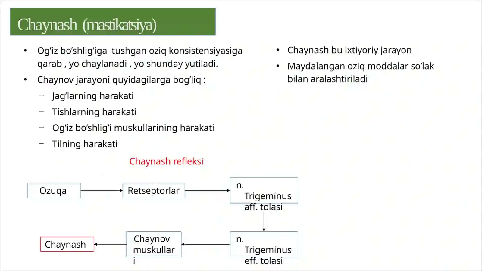 OG’IZ BO’SHLIG’I VA ME’DADA HAZM QILISH 4