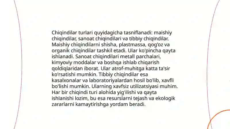Chiqindi va uning turlari 4