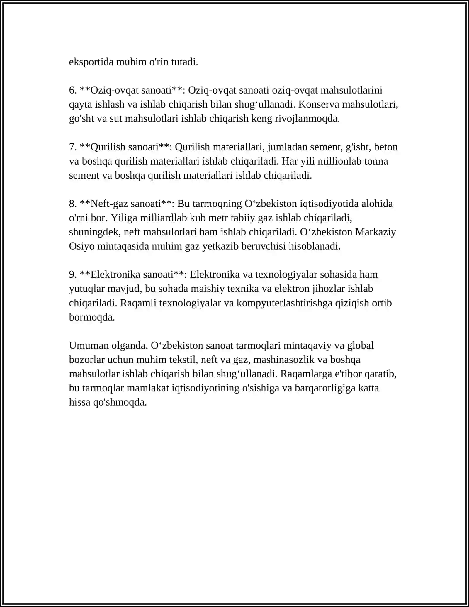 ÒZBEKISTONNING IQTISODIYOT TARMOQLARI GEOGRADIYASI 4