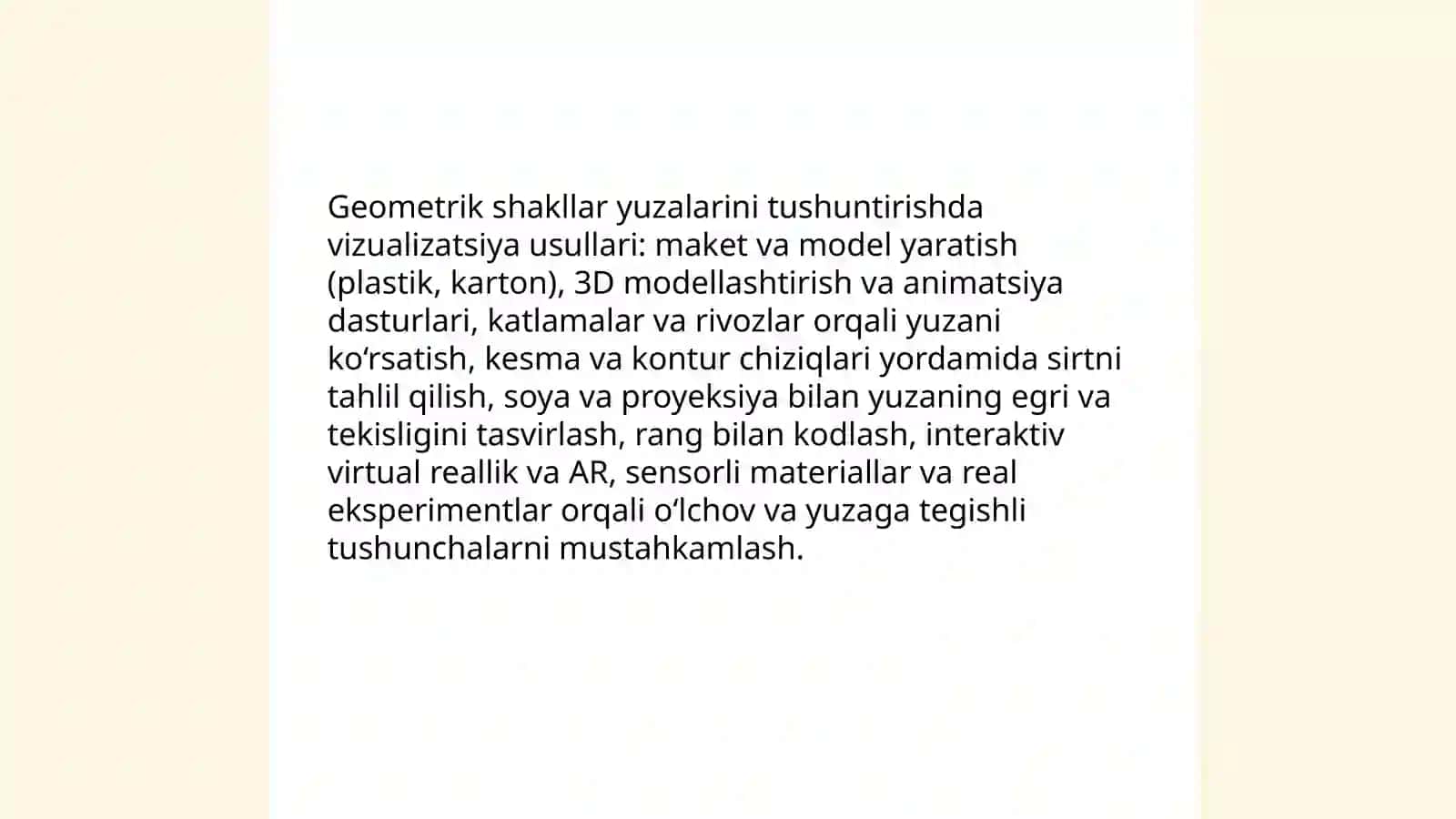 Yuza tushunchalarini oqitish metodikasi 4