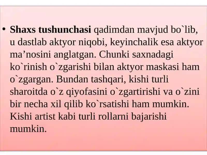 SHaхs haqidatushuncha 4