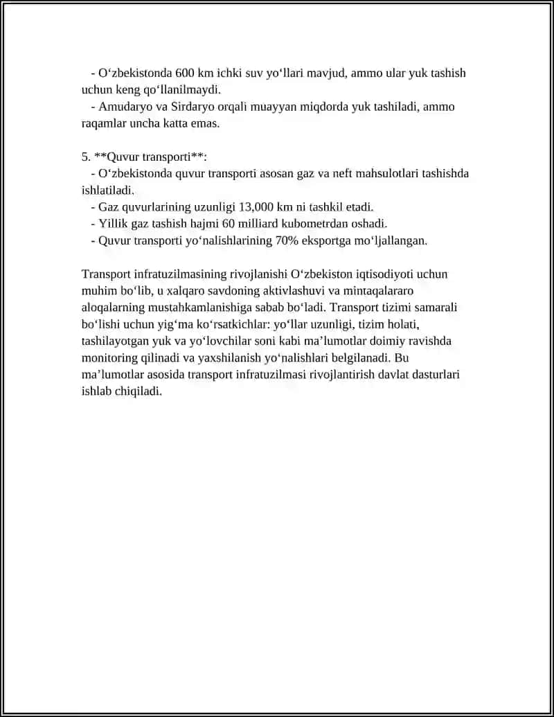 Transport Infratuzilmasi 4