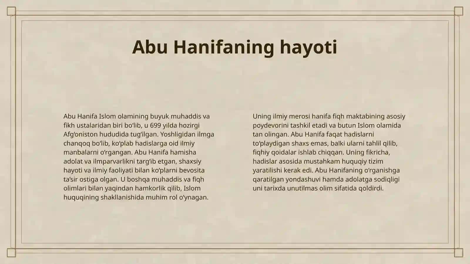 BUYUK MUHADDISLARNING HAYOTI VA IJODI 4