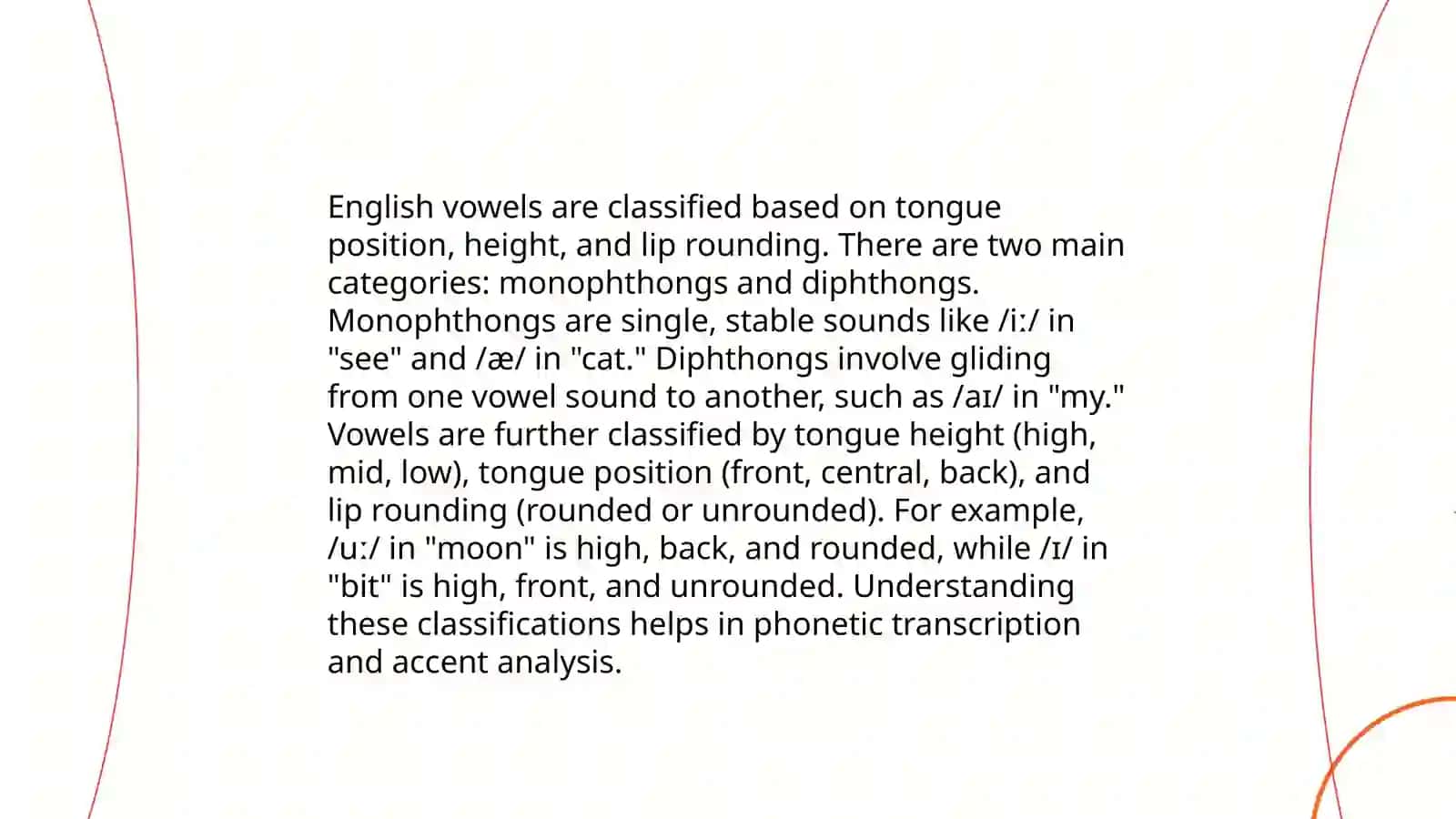 The system of vowel phonemes in English 4